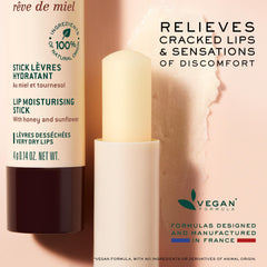 NUXE Reve de Miel lip stick with shea butter visible for creamy moisture