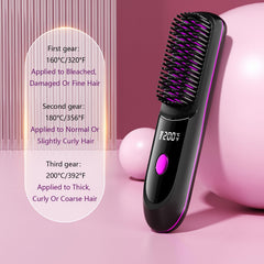 Nvnvske Go Brush Pro negative ion close-up highlights frizz control and shine potential