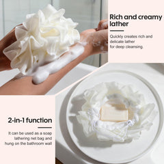 NVTED loofah washcloth 2-in-1 for gentle cleansing and exfoliation
