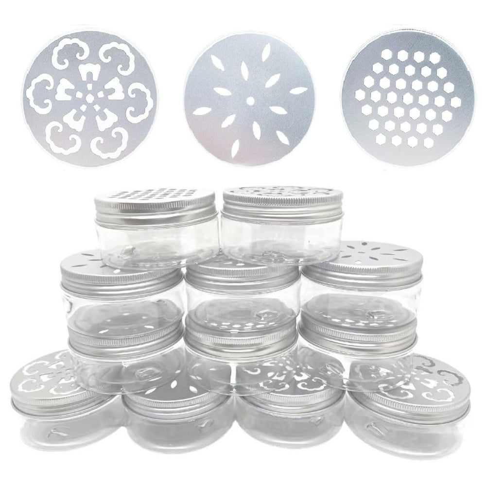 Nwsrayu 12-pack air freshener containers in three styles for neat storage and on-the-go scent diffusion.