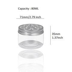 Nwsrayu clear PET body container offers easy content identification at a glance.