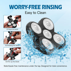 NXPPYY Freebird head shaver wet and dry shaving compatibility with waterproof design.