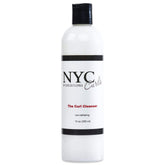 NYC Curls Curl Cleanser bottle shows zero-lather, color-safe cleansing for curls.
