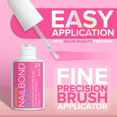 NYK1 NailBond application scene demonstrates controlled glue placement.