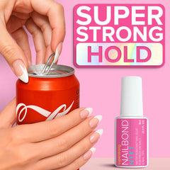 NYK1 NailBond press-on nails ready scene shows quick secure bond.