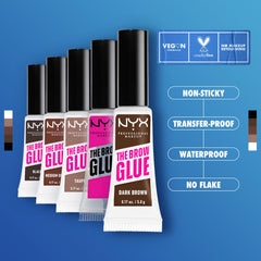 NYX PROFESSIONAL MAKEUP on spoolie during application demonstrating neat brow shaping benefit