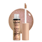 NYX PROFESSIONAL MAKEUP Butter Gloss Bling tube application delivers creamy non-sticky shine