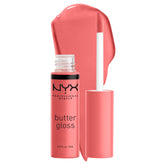 NYX PROFESSIONAL MAKEUP Butter Gloss Creme Brulee natural tube for a non-sticky lip shine.