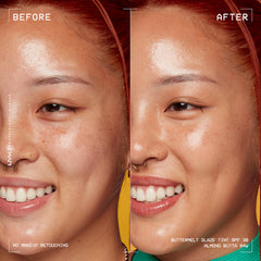 NYX Professional Makeup Buttermelt Glaze swirl application shows seamless blend for a balanced glow.