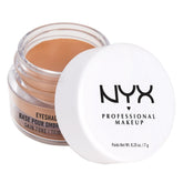 NYX Eyeshadow Base Primer white swatch enhances color vividness with smooth application