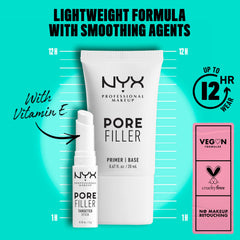 NYX Professional Makeup Pore Filler texture-closeup reveals silky blur for smoother pores.