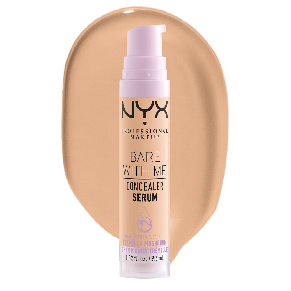 NYX Professional Makeup Bare With Me Concealer Serum packaging highlights skin-friendly hydration
