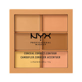 NYX Conceal Correct Contour Palette Medium swatch shows six shades for versatile corrections