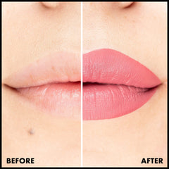 NYX Lip Lingerie XXL soft matte finish featured on lips for comfortable wear.