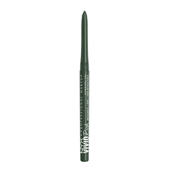 NYX Professional Makeup Mechanical Eye Pencil Emerald Empire swatch shows a rich emerald matte liner for bold looks.