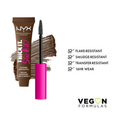 NYX Thick It Stick It brow gel brush application for easy shaping