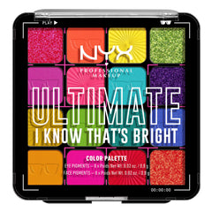 NYX Ultimate Shadow Palette open with 16 shades for bold payoff