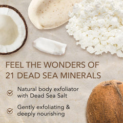 O Naturals Exfoliating Scrub almond oil nourishes and hydrates skin.