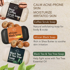 O Naturals moisturizing African Black Soap bar for daily hydration and gentle cleansing