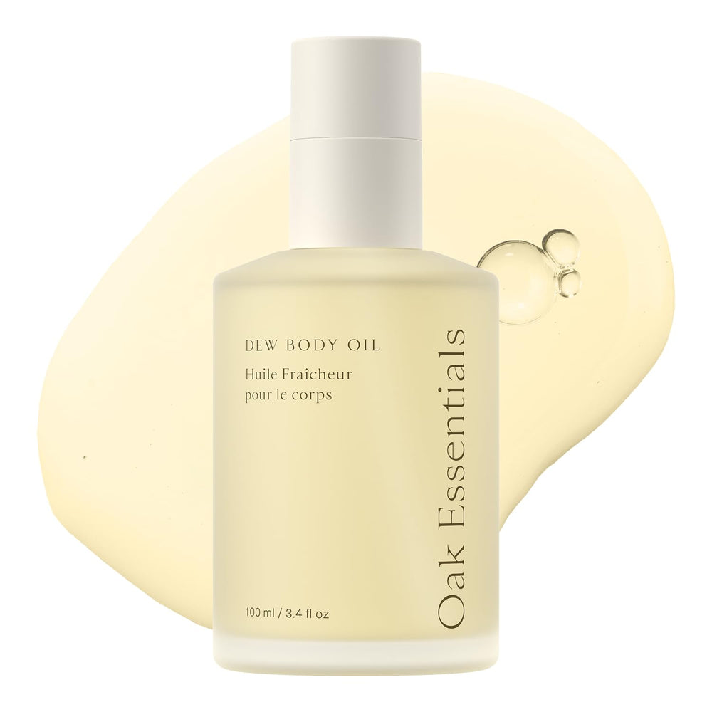 Oak Essentials Dew Body Oil bottle ready for daily hydration and glow.