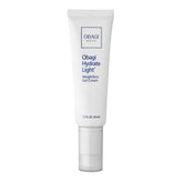 Obagi Hydrate lightweight gel-cream tube closeup highlights oil-free hydration for all-day comfort.