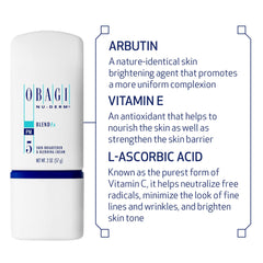 Obagi Nu-Derm Blend Fx cream texture swatch demonstrates easy, even coverage for nightly use.