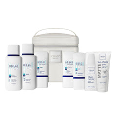 Obagi Nu-Derm Fx system packaging box displaying the seven-step kit for brighter, even-toned skin.