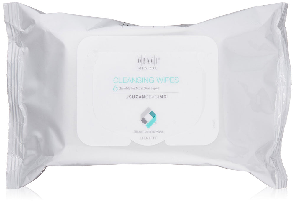 Obagi On the Go Cleansing Wipes pack for quick skin refresh and makeup removal