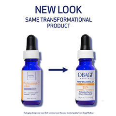 Obagi Professional-C serum packaging highlights dermatologist-tested vitamin C skincare.