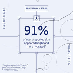 Obagi Professional C Serum 20% serum swirl on hand shows silky texture.