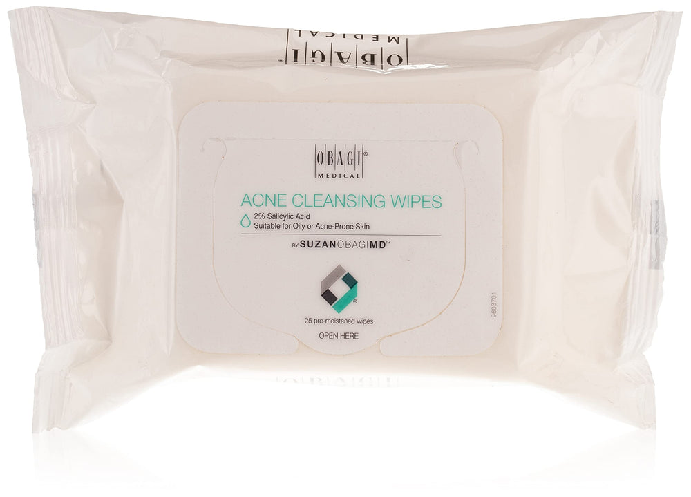 Obagi SUZANOBAGIMD cleansing wipes packaging for quick oily-skin refresh.