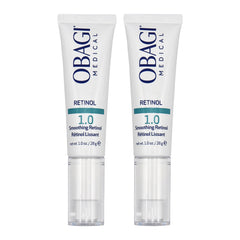 Obagi360 Retinol 1.0 Cream tube closeup highlights daily retinol use