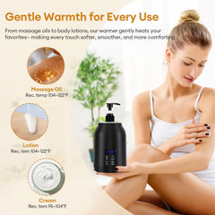 obecilc massage oil warmer includes silicone funnel for mess-free refills