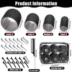 obeoby self-grip hair rollers 48mm for classic curls on medium-length hair