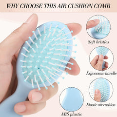 obeoby travel hair brush with non-slip grip for easy styling