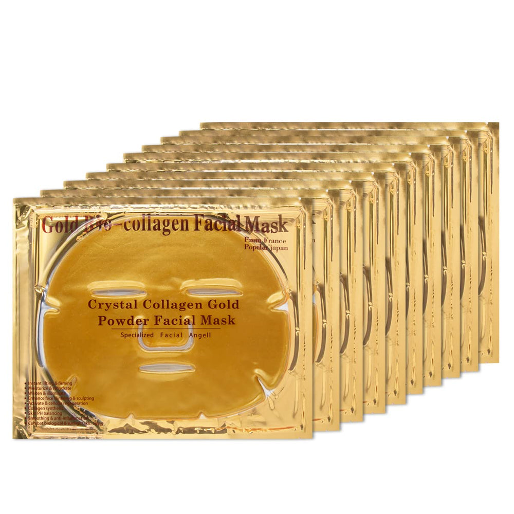 ObiPosay Collagen Mask brightening packaging highlights vegan gold sheet for hydration.