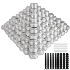 OBKJJ 234-pack round cans with screw lids, ideal for organized DIY cosmetics storage.