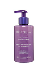 Obliphica Professional Seaberry Conditioner bottle for frizz control on wavy hair