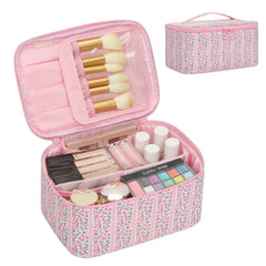 OCHEAL makeup bag brush slot keeps brushes organized on the go.