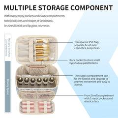 OCHEAL makeup bag dual zippers for smooth opening and secure access