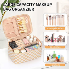 OCHEAL makeup bag nylon lining offers durability and easy cleaning