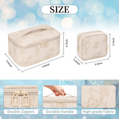 OCHEAL makeup bag small pouch interior reveals secure slots for small accessories.
