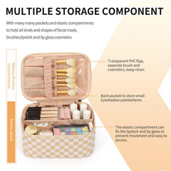 OCHEAL makeup bag waterproof vegan leather protects contents during travel