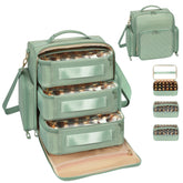OCHEAL nail polish organizer front view with ample bottle storage for easy-access manicuring supplies
