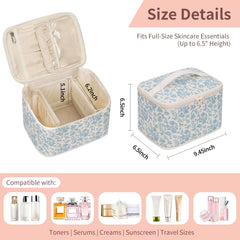 OCHEAL main section four pockets keeps lipstick and tools organized.