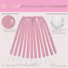 Octocurl No Headband heatless curler in-use side view demonstrates effortless day-to-night styling