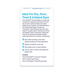 OCuSOFT Dry Eye Mask Premium crosshatch detail demonstrates even heat distribution.