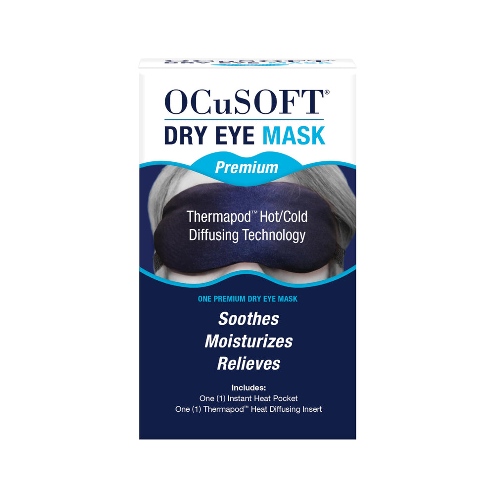 OCuSOFT Dry Eye Mask Premium front view shows comfortable design for soothing heat relief.