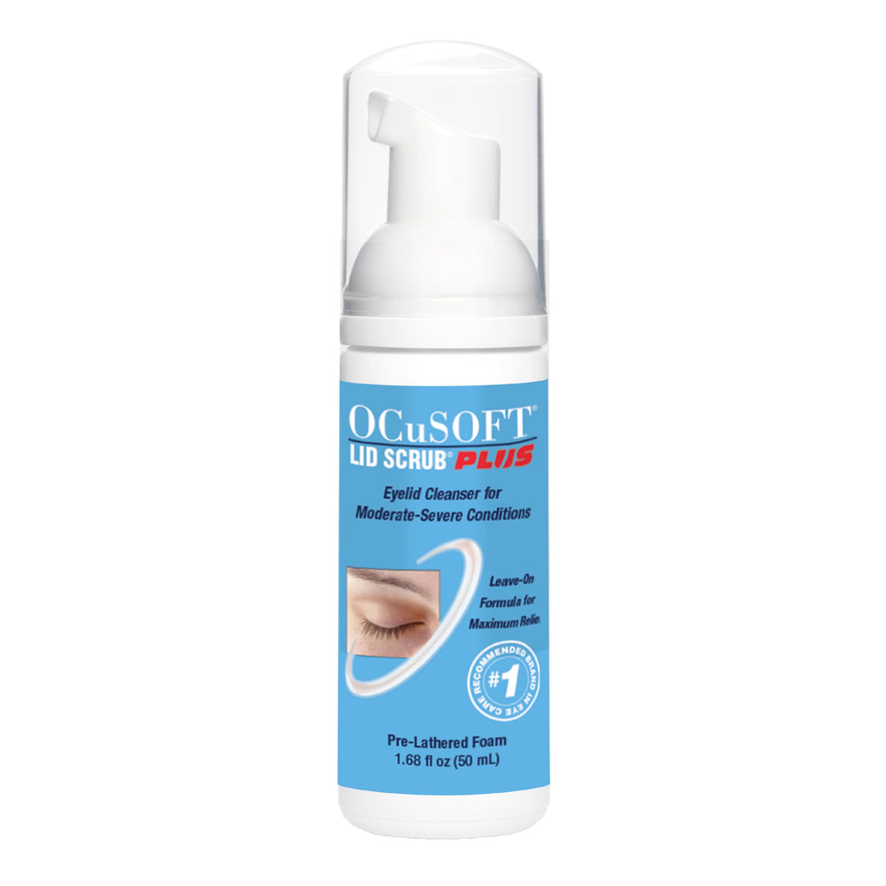 OCuSOFT Lid Scrub PLUS foam bottle for easy daily eyelid hygiene.