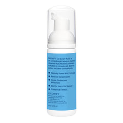 OCuSOFT Lid Scrub PLUS foam close-up demonstrates instant lather and no-rinse use.
